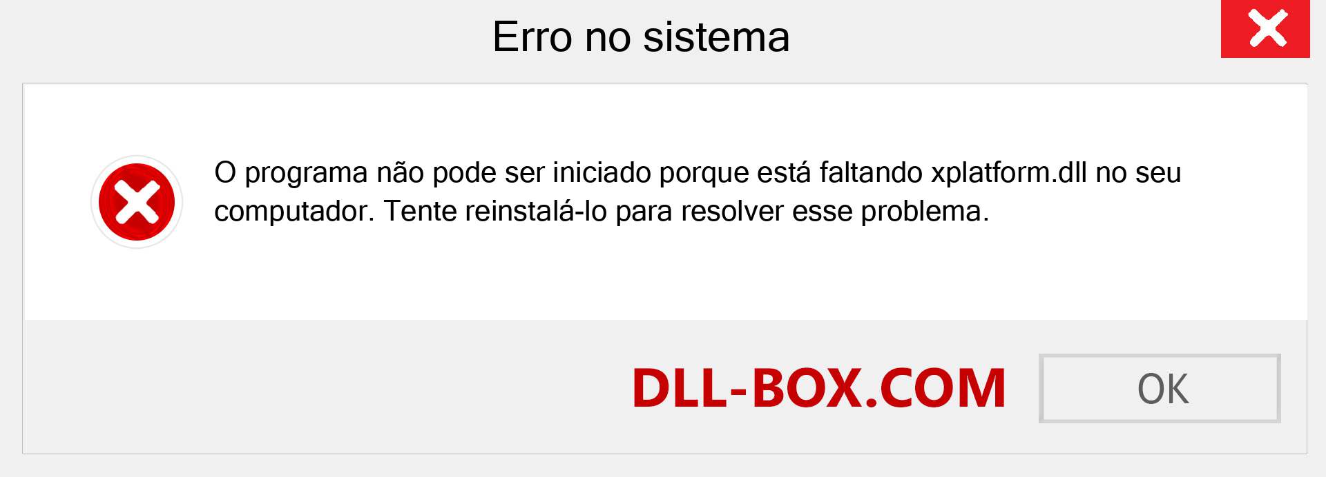 Arquivo xplatform.dll ausente ?. Download para Windows 7, 8, 10 - Correção de erro ausente xplatform dll no Windows, fotos, imagens